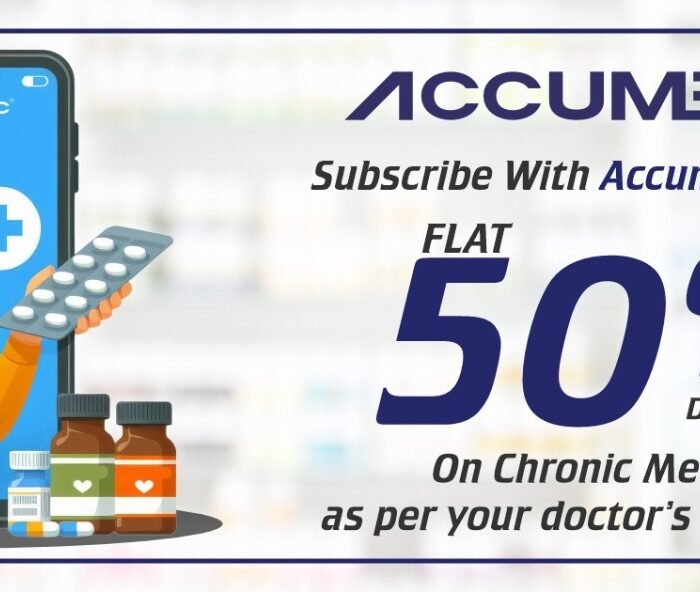 Accumedic _ Chronic mediciens on 50% Discount Indian Digital Ads